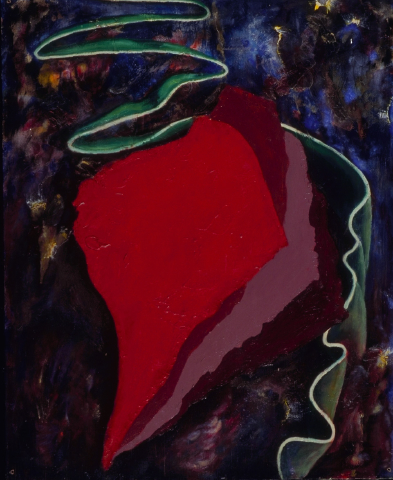 'Color Study In Vermillion' - photo of painting by Nick Applebee